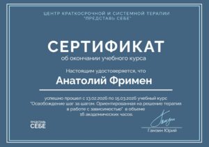 2026.02.13 - СРТ - Освобождение шаг за шагом. Ориентированная на решения терапия в работе с зависимостью - 16 часов